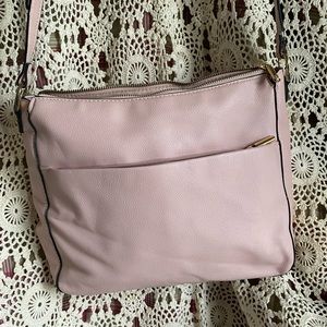 A New Day Target Crossbody Bag Light Pink Faux Pebble Leather